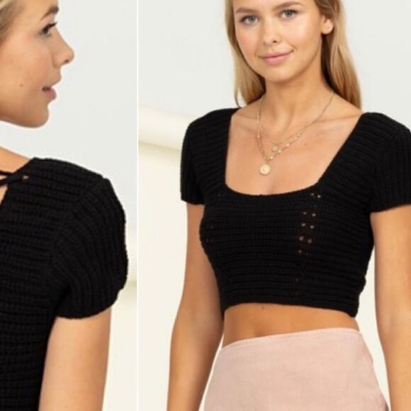 Lace Up back top - Picture 3 of 3